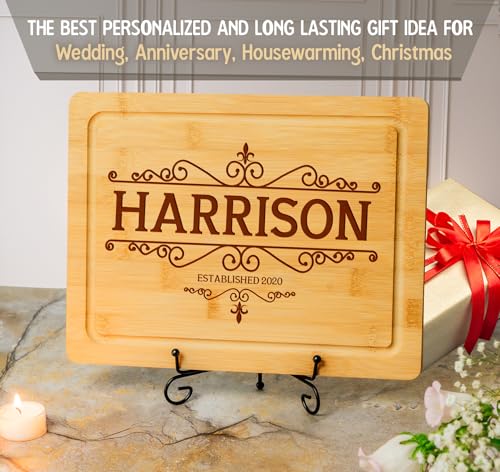 Tabla de cortar rectangular de madera personalizable miniatura 4