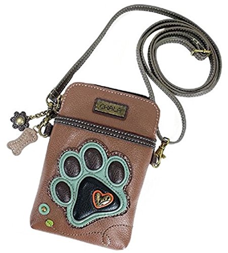 Dog Lovers Paw Print Chala Cellphone Convertible Strap Crossbody Handbag Dog Lovers, Dog Mom