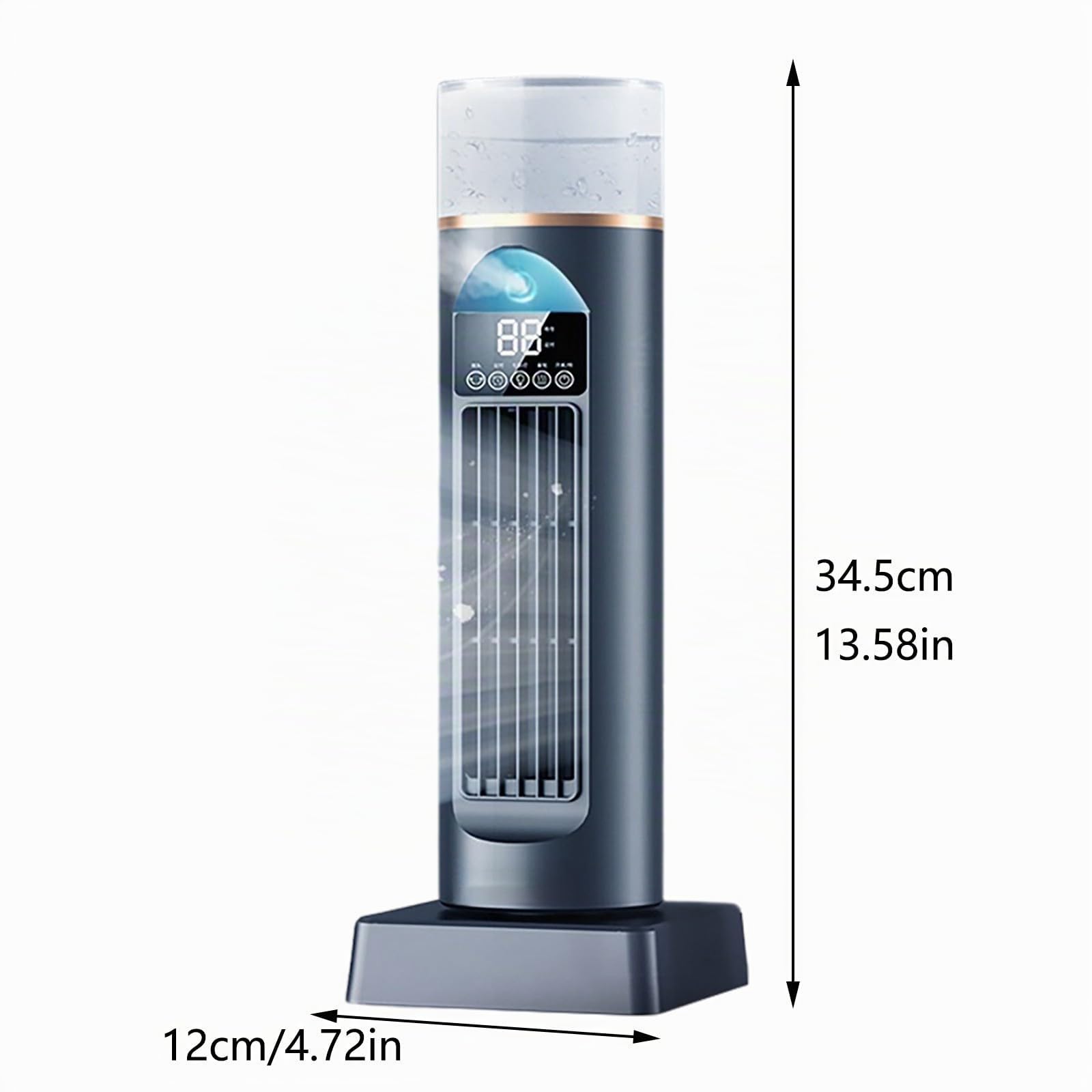 Climatiseur portable, rafraîchisseur d'air 3 en 1, ventilateur portable et humidificateur, avec télécommande, 4 modes 3 vitesses de ventilation, mini climatiseur pour chambre/bureau.