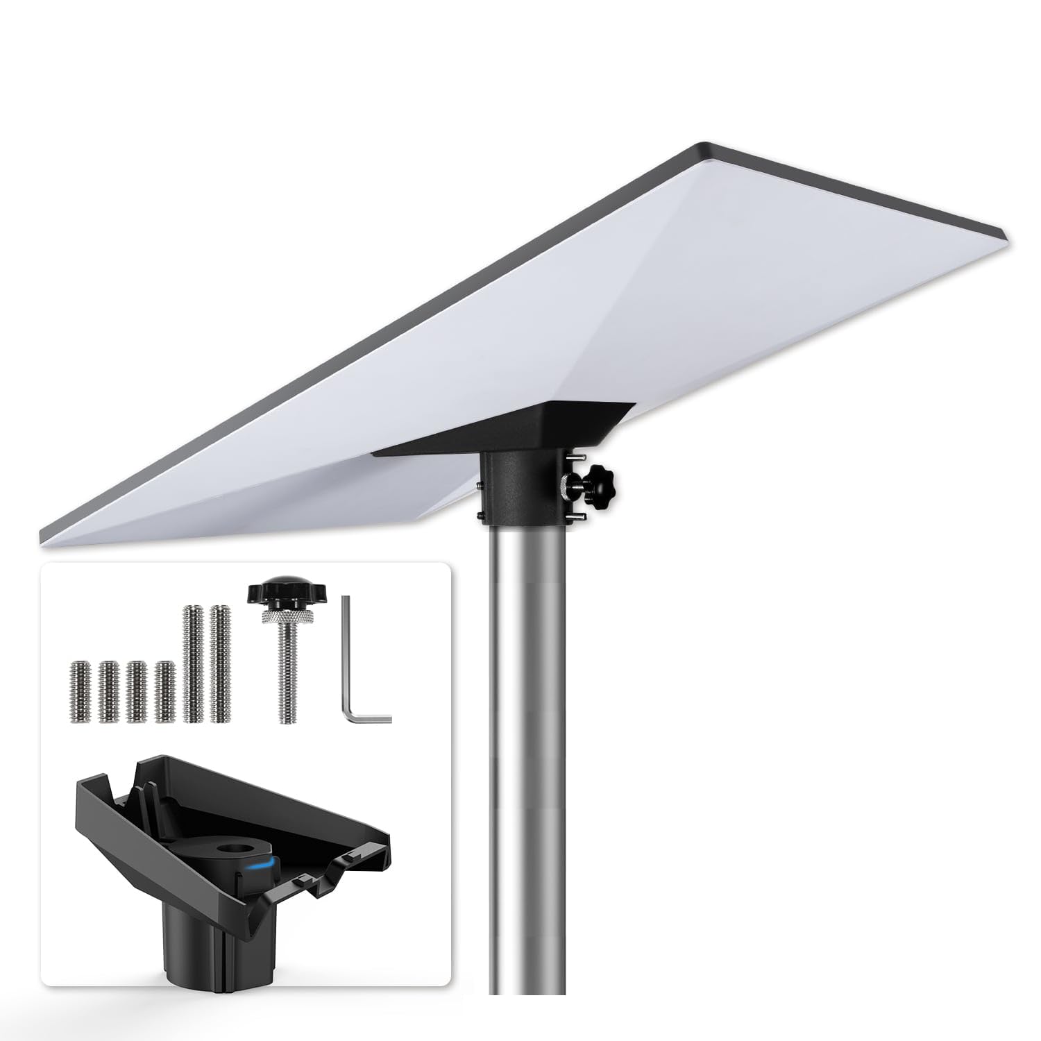 Starlink Gen 3 Pipe Adapter, Starlink Pole Mount, Starlink Mounting Kit, Starlink V3 Mount Plate Roof Mount for Starlink Standard Dish, Fits 1” to 2.1” Poles