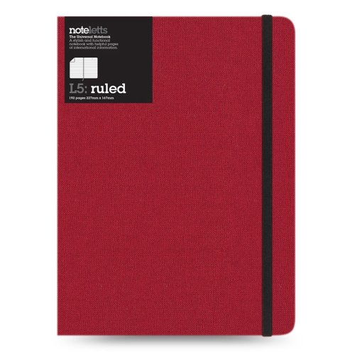 Letts of London - Letts Noteletts Universal Notebook, Large, 192 Ruled Pages, Burgundy
