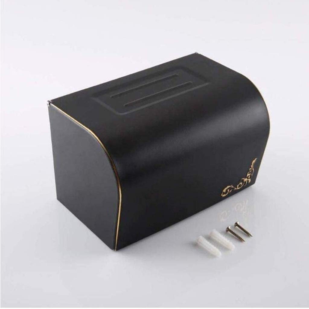 HLTYGWX Portarrollos de Papel higiénico de Montaje en Pared, Rollos de portarrollos de Papel higiénico Impermeables de Acero Inoxidable Adhesivo con Cubierta