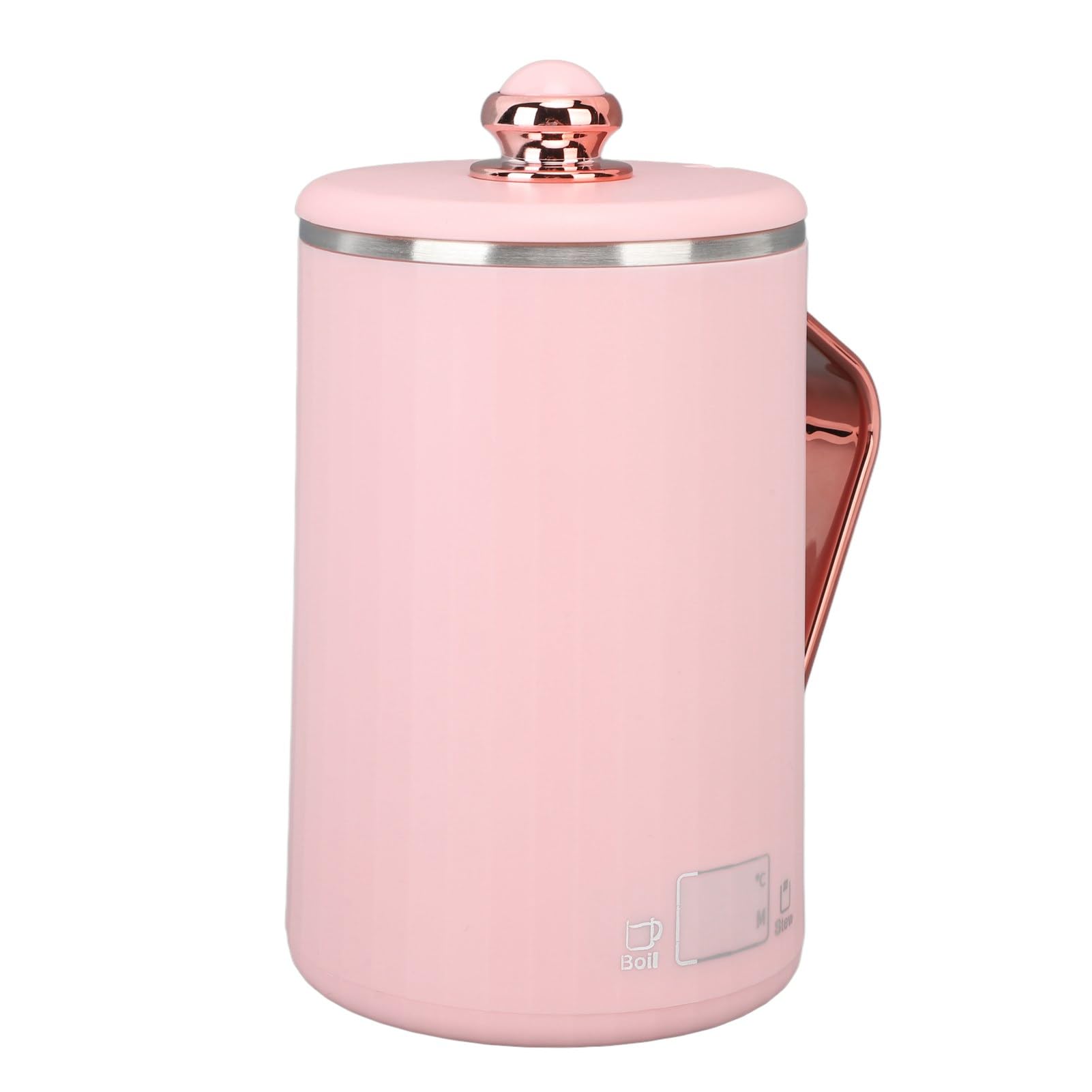 Generic Electric Kettle Stew Cup, Fast Heating 450ml Portable Health Cup Multifunctional 304 Stainless Steel for Travel (US Plug 110V), Cardamom pink, Generico8vuep2wsd-13