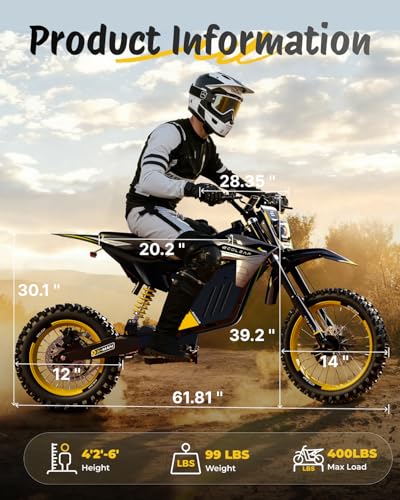 3500W Peak Electric Dirt Bike for Teens & Adults, 37MPH