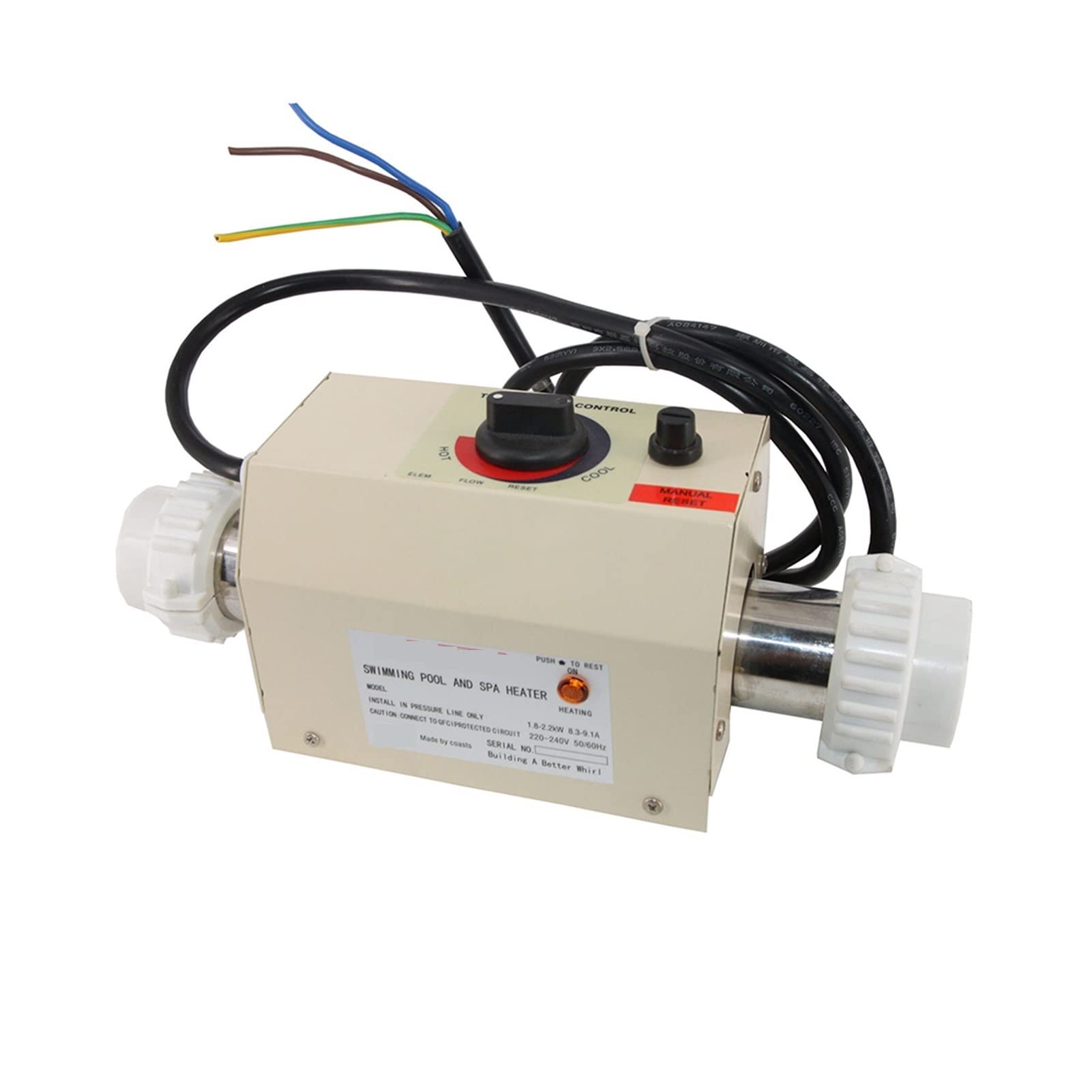 Chauffe-Piscine, 3KW Thermostat de Chauffe-Eau électrique for Baignoire sur la Piscine Spa Baignoire for Le Bain à remous