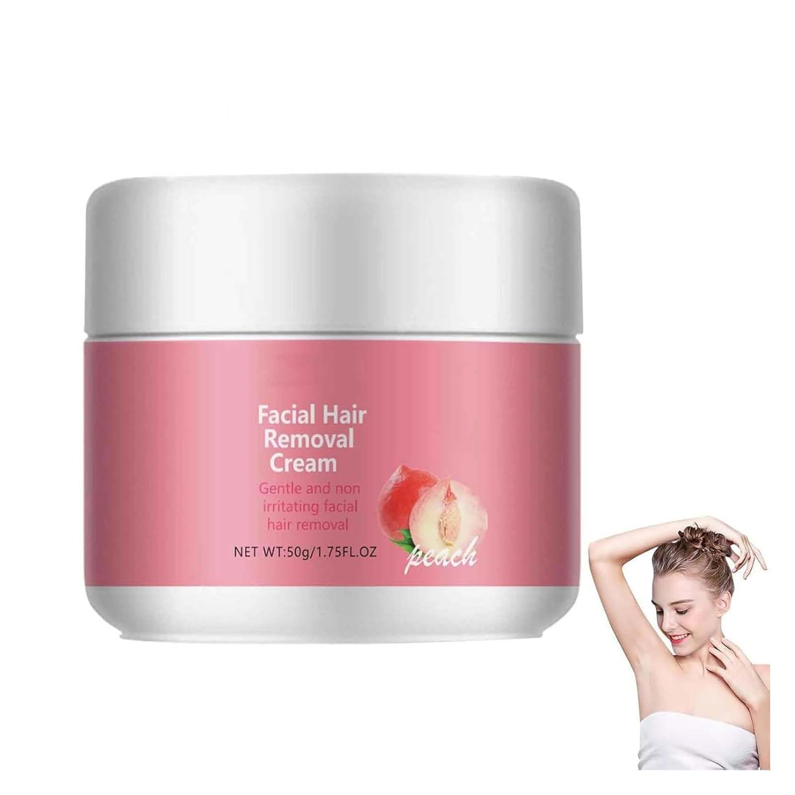 Crema depilatoria facial para mujer, piel visiblemente suave en solo 5 minutos, fórmula suave, segura para pieles sensibles, rápida eliminación eficaz del vello, área de la cara y los labios (1)