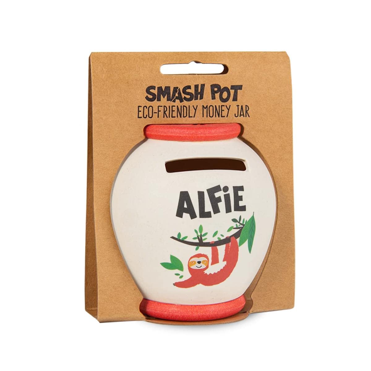 History & Heraldry Personalised Bamboo Smash Pot Money box (Alfie)