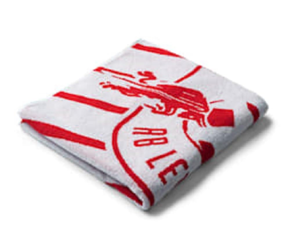 RB Leipzig Duschtuch - Stripe - rot-weiß Streifen 70 x 140 cm Badetuch RBL - Plus Lesezeichen Wir lieben Fußball