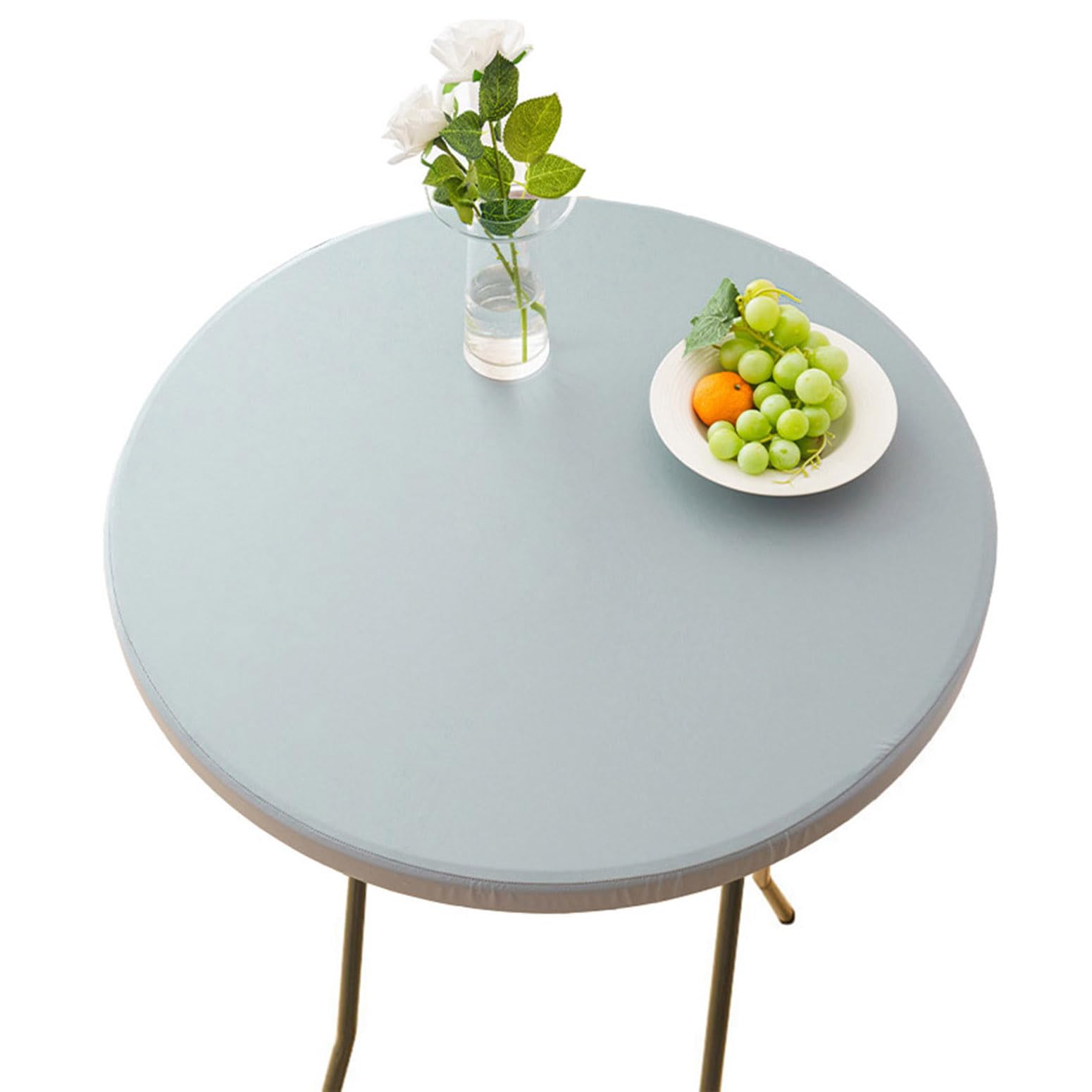 CIEEIN CIEHT PU Tablecloths Table cloth Tablecover Home Hotel Restaurant Bar Party Waterproof Oilproof Table Covers Grey Round 60cm โ image 1