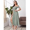 Floerns-Womens-Boho-Floral-Print-Off-Shoulder-Split-Long-A-Line-Dress Floerns Women's Boho Floral Print Off Shoulder Split Long A Line Dress A Green S