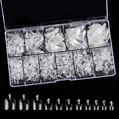 550 Stücke Gefälschte Zehennagelspitzen Acryl Full Cover Falsche Zehen Nagelspitzen Cover