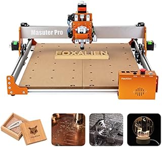 FoxAlien Masuter Pro CNC Router Machine, Upgraded 3-Axis Engraving All-Metal Milling Machine for Wood Acrylic MDF Nylon Carving Cutting
