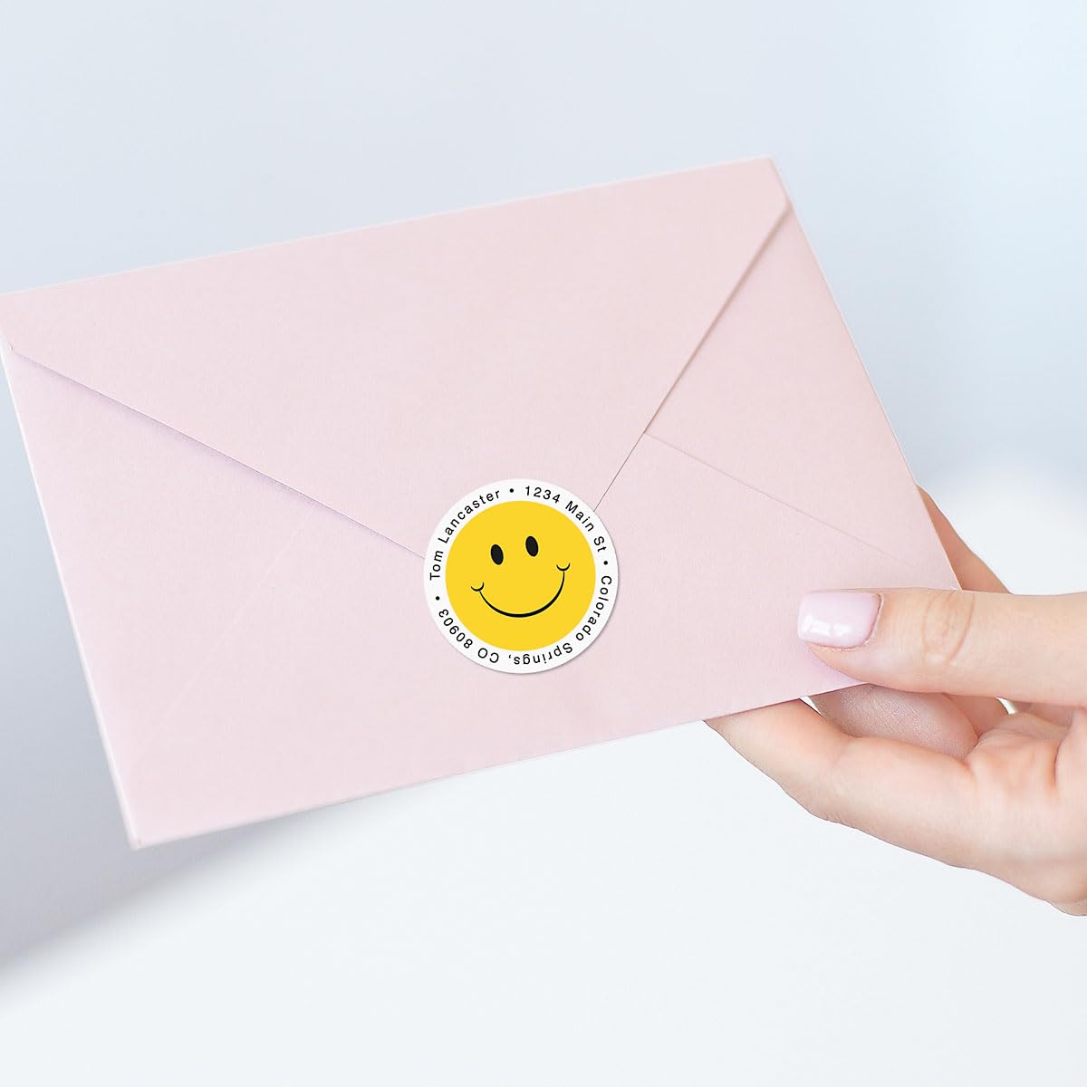 Smileショップ様177 188 189 210 211 Amazon.com : Smiley Face Self-Adhesive, Flat-Sheet Round Address