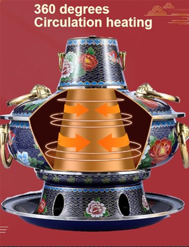 Olla caliente de cobre tradicional China 1.5L para carbón miniatura 4