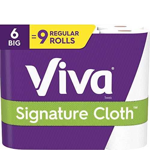 Image of Viva Signature Cloth Choose-A-Sheet Paper Towels, Soft & Strong Paper Towels for Ultimate Clean, White, 6 Big Rolls (Equal to 9 Regular Rolls)