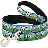 Buckle-Down Dog Leash Zebra Dibujos Animados 6 Feet Long 1.5 Inch Wide