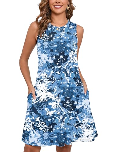 Image of Heymoments Women Sleeveless Summer Beach Dresses with Pockets