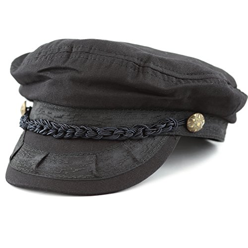 Image of The Hat Depot Unisex Cotton Yachting Style Sailing Greek Fisherman Cap hat