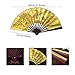 Fox Baby 2 Pcs Folding Hand Fan,13 inch Bamboo Fabric Large Hand Fans with Chinese Traditional Painting for Decorations,Performance (Great Wall & Dragon Phoenix)