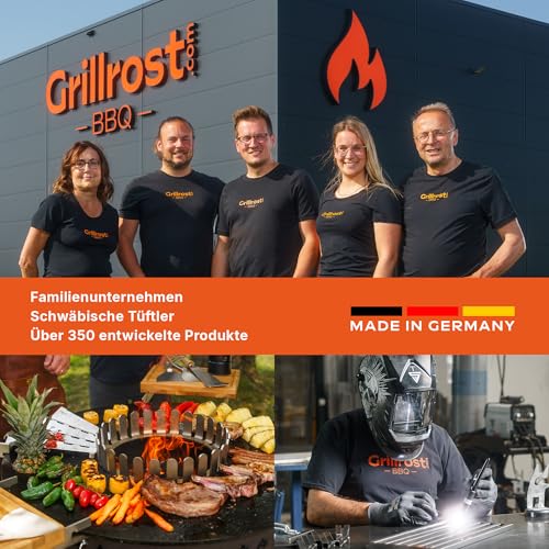Grillrost.com Das Original Edelstahl Hähnchenkeulenhalter | Drumstickhalter - für 10 rundum knusprige Keulen vom Grill & Backofen