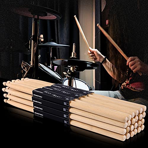 Oieton 12 Pairs Drum Sticks 5A Classic Maple Wood Drumsticks Wood Tip Drumstick For Adults Kids And Beginners thumb #6