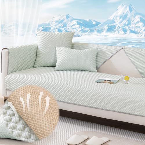 ソファーカバー 冷感 ひんやり ソファーパッド 夏用 さらさら ソファーシーツ ペット対策 2人 3人掛け 防水ソファ 保護カバー ソファーマット かけるだけ 肘付き 肘なし ズレにくい 滑り止め 取り付け簡単 ソファーシート 吸湿 通気 汚れ防止 爪とぎ