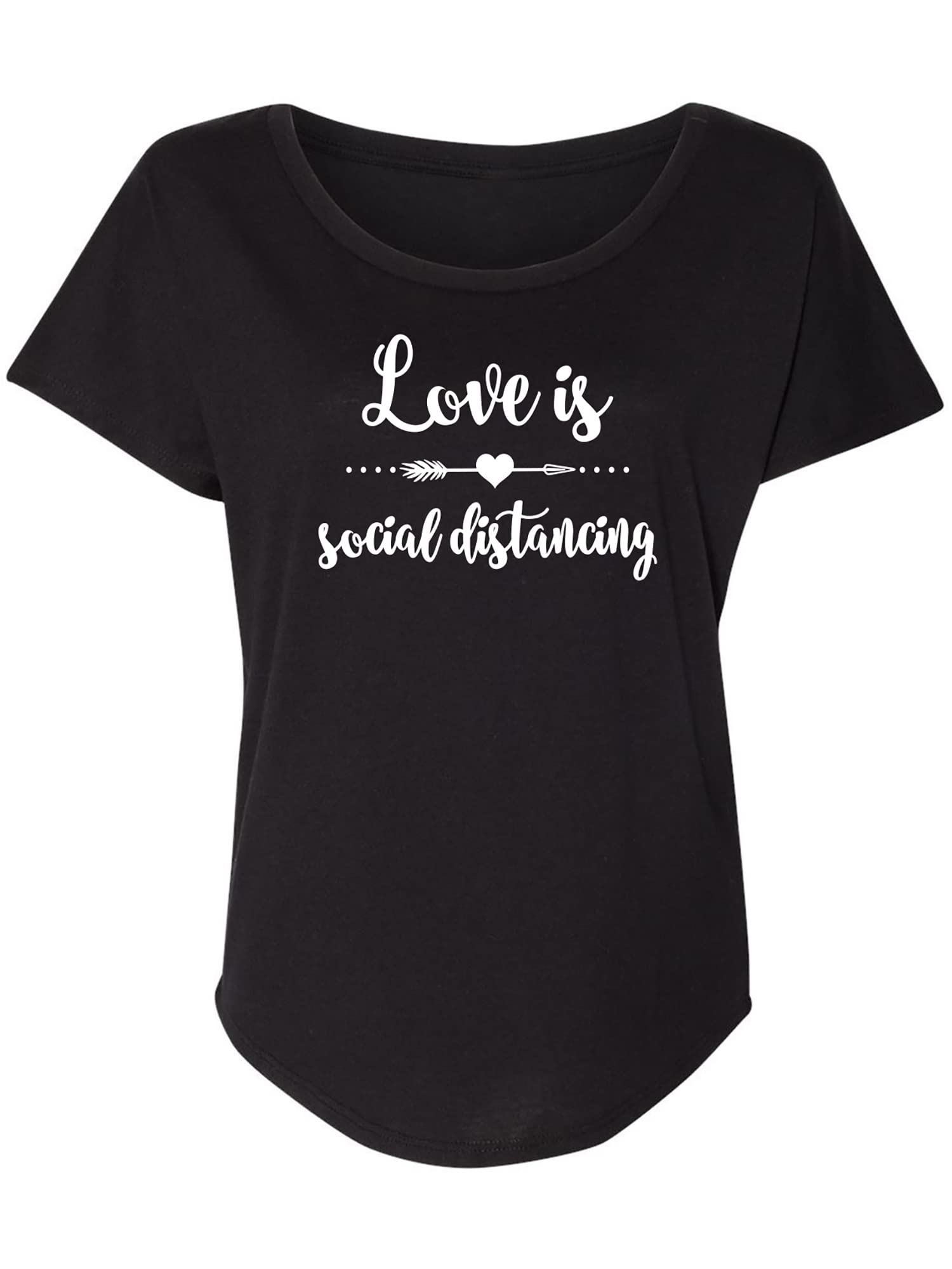 zerograviteeLove is Social Distancing Womens Dolman Tee