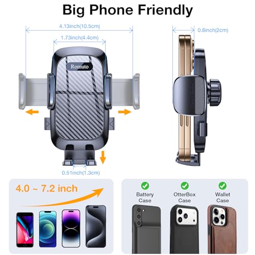 Romuto Phone Holders for Your Car Phone Holder Mount【90+LBS Suction Cup】 - image 9