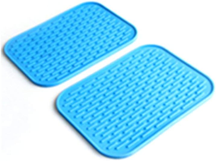 HGJVBFGH1 Heat Insulation Non Slip Coaster Kitchen Placemat Household Silicone Table Pad Blue