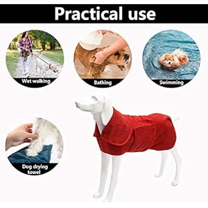 Geyecete Dog Drying Coat dry Fast Dog Bag  Dog Bathrobe Towel  Microfibre Fast Drying Super Absorbent Pet Dog Cat Bath Robe Towelluxuriously Softredl  Cucciolini Doodles Geyecete dog drying coat  dry fast dog bag  dog bathrobe towel  microfibre fast drying super absorbent pet dog cat bath robe towelluxuriously soft red l   cucciolini doodles