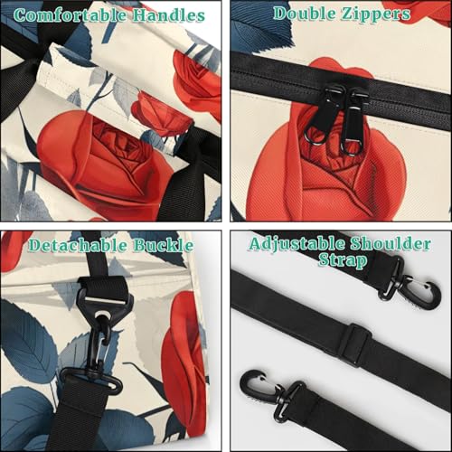 Red Roses Floral Gym bag Roses Gym bag for travelling fitness sports and more4