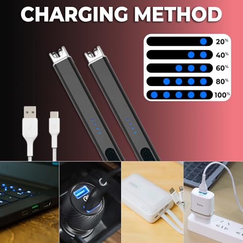Encendedor eléctrico recargable USB FIGHTSENSE negro miniatura 4