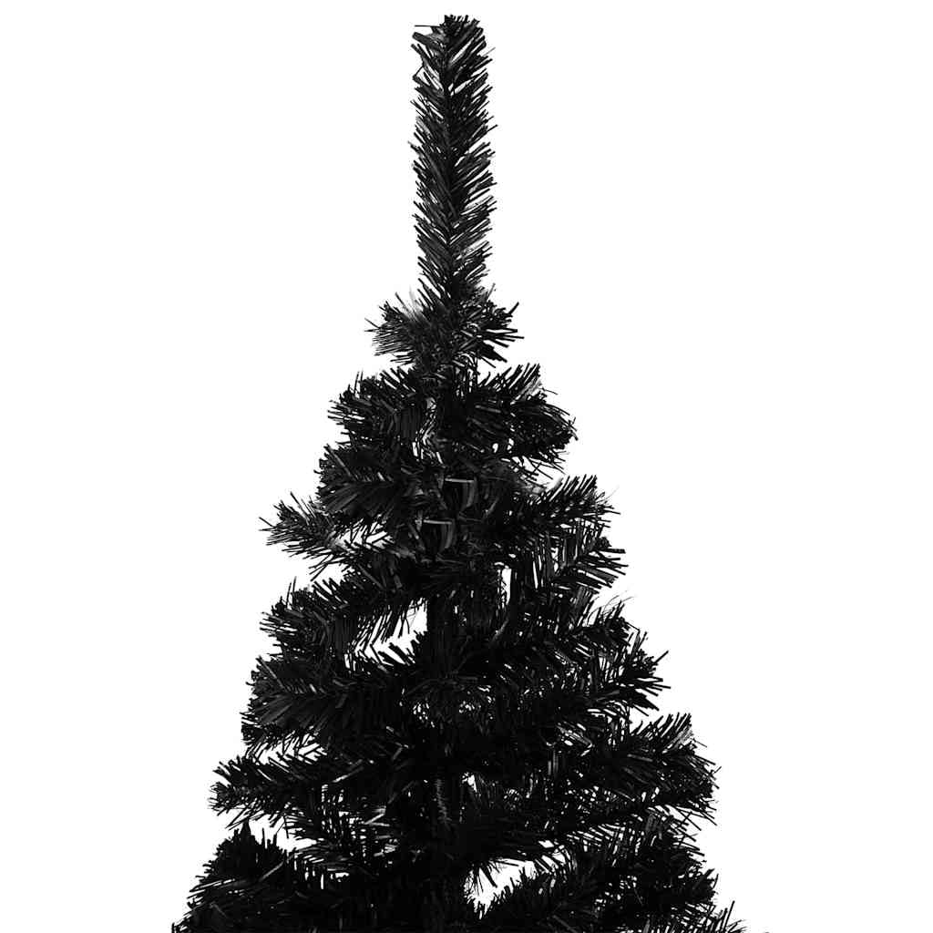 Sztuczne drzewko bożonarodzeniowe, kolor czarny, 210 cm, z 300 końcówkami, 910 końcówek, stalowy stojak i 120 ornamentów, dekoracja do domu, świąteczna dekoracja do domu, świąteczna dekoracja na