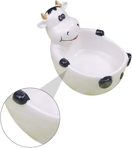 Miniatura 3 de TOYANDONA Maceta de vaca para suculentas, maceta de cerámica, maceta de animales de granja para el hogar, oficina, interior, suculentas, plantas,