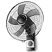 Elektrischer Wandventilator, leiser Ventilator mit 3 Geschwindigkeitsstufen, verstellbar, mit Fernbedienung und Timerfunktion, Wandventilator für Garage