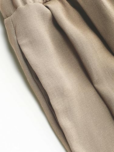 CIDER Palazzo Pants for Women Wide Leg Drawsting Elastic High Waisted Comfy Casual Flowy Pants with Pockets4