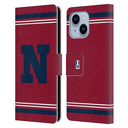 Étui portefeuille Bleu N pour iPhone 14 Plus Head Case Designs en cuir