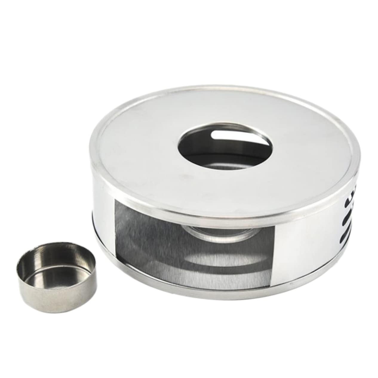 MAGICLULU Stainless Steel Candle Tea Warmer Base Teapot Heating Stand for Home Cafe Office Use Efficient Heat Retention for Teas and Coffees Elegant Design