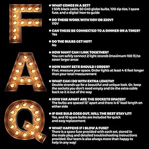 50ftblackstringlights60g40globebulbs10extraconnectablewaterproofindooroutdoorglobestringlightsforpatiospartiesweddingsbackyardsporchesgazebospergolasandmore Urban Country Home Decor 50ft black string lights 60 g40 globe bulbs 10 extra connectable waterproof indoor outdoor globe string lights for patios parties weddings backyards porches gazebos pergolas and more urban country home decor