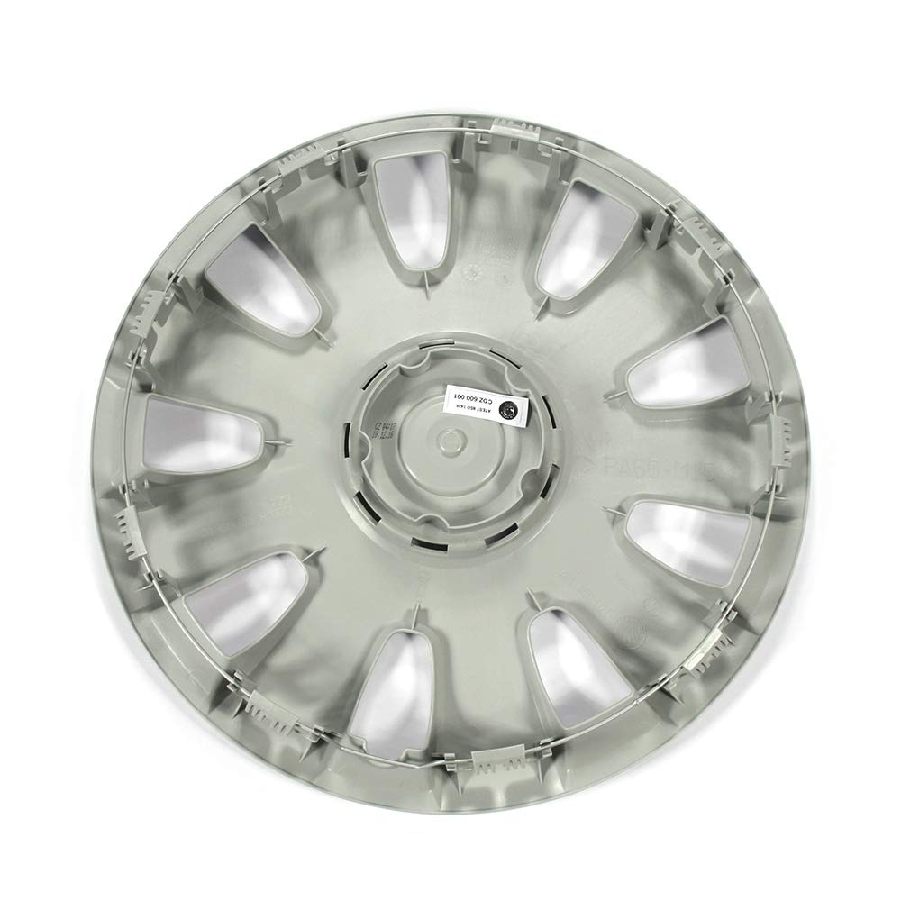 Skoda CDZ600001 - Set di 4 copricerchi Castle da 15 Pollici, 6Jx15, Cerchioni in Acciaio, Colore: Argento