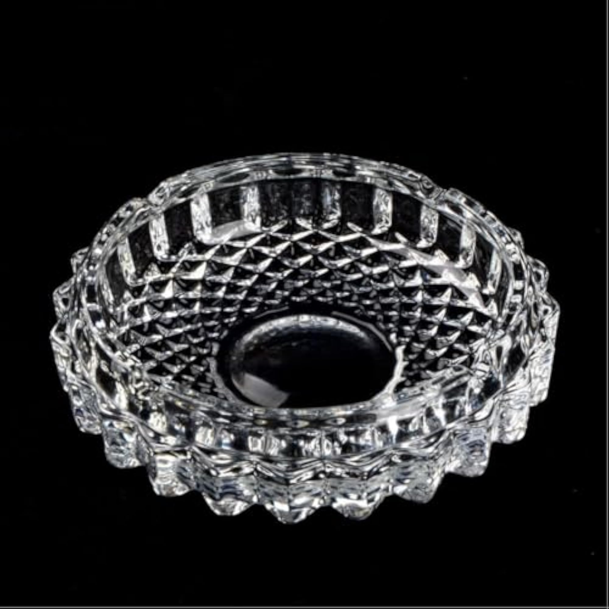 Retails Crystal Clear Glass Ashtray, Stylish Tabletop Accessory