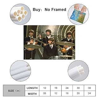 Poster de groupe The Beatles sur toile – Impression d’art moderne pour chambre à coucher – 30 x 45 cm - Les Beatles, Paul McCartney, John Lennon, RIngo Starr, George Harrison Poster de groupe The Beatles sur toile - Impression d'art moderne pour chambre à coucher - 30 x 45 cm – Image 2