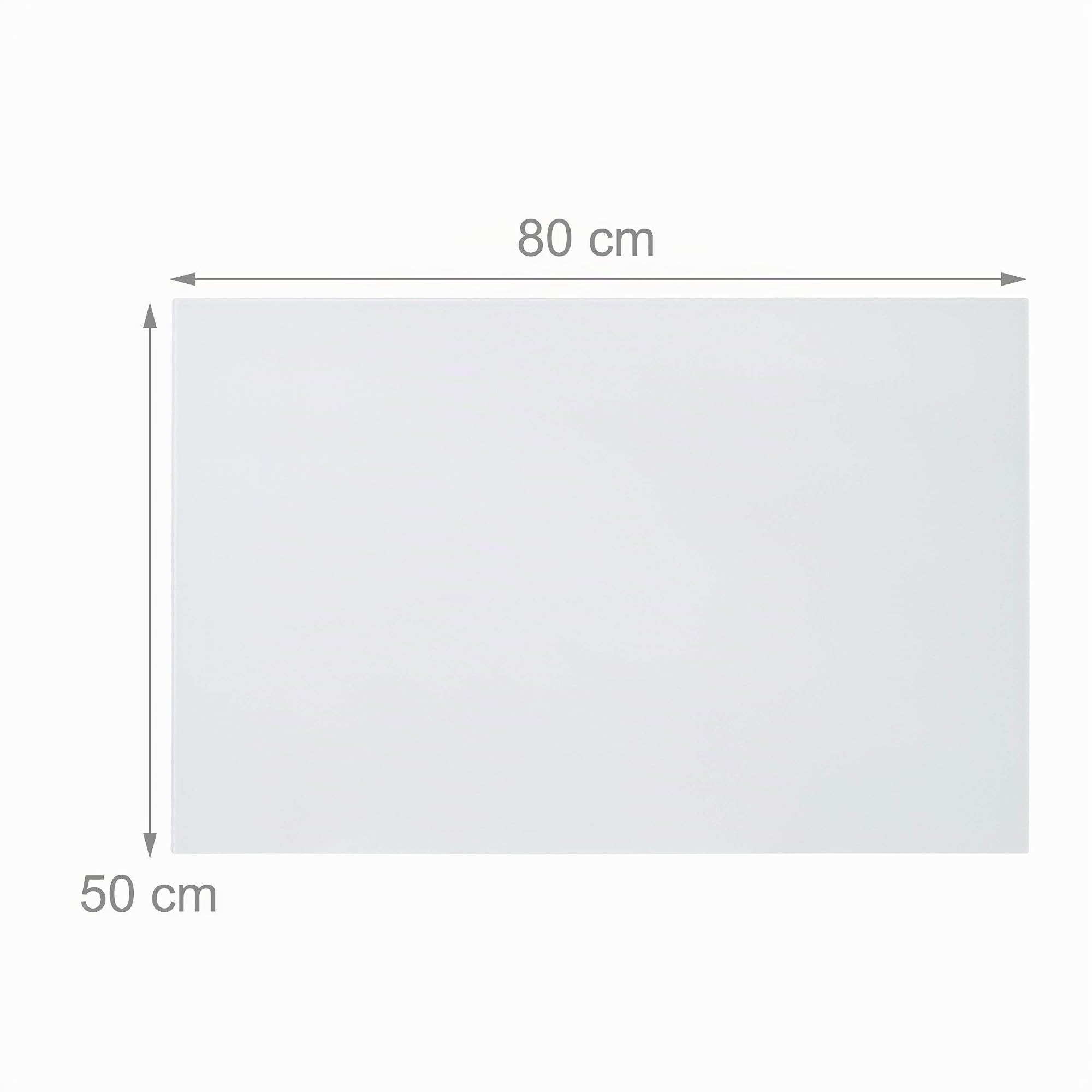 Relaxdays Pizarra Magnética Grande 80 x 50 cm Cristal Blanco