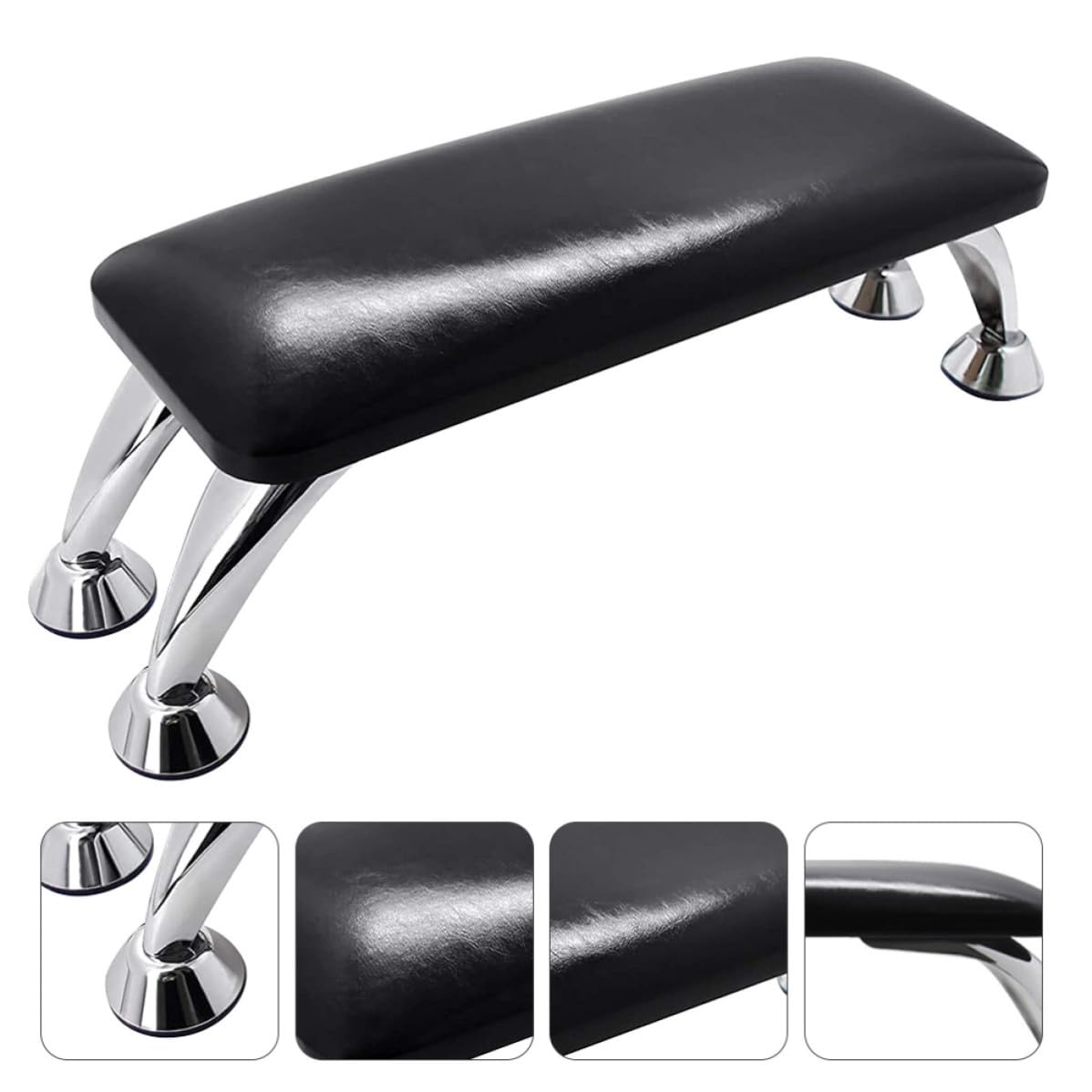 Cuscino Pratico Microfibra in Manicure Nero Poggiamano e Accessorio Resistente, Protegge Dalla Polvere Tavolo Salone Unghie e Uso Personale