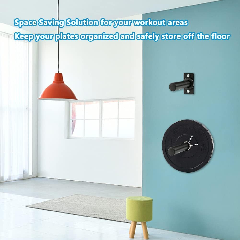Soporte de pared para discos de pesas, 300 kg, resistente al desgaste, soporte para discos de 2 pulgadas, multifunción, entrenamiento de fuerza, equipo de fitness, accesorios con protector