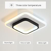 Goeco LED mennyezeti lámpa 20W dimmelhető, négyzet alakú, 24cm, 3 színhőmérséklet 2