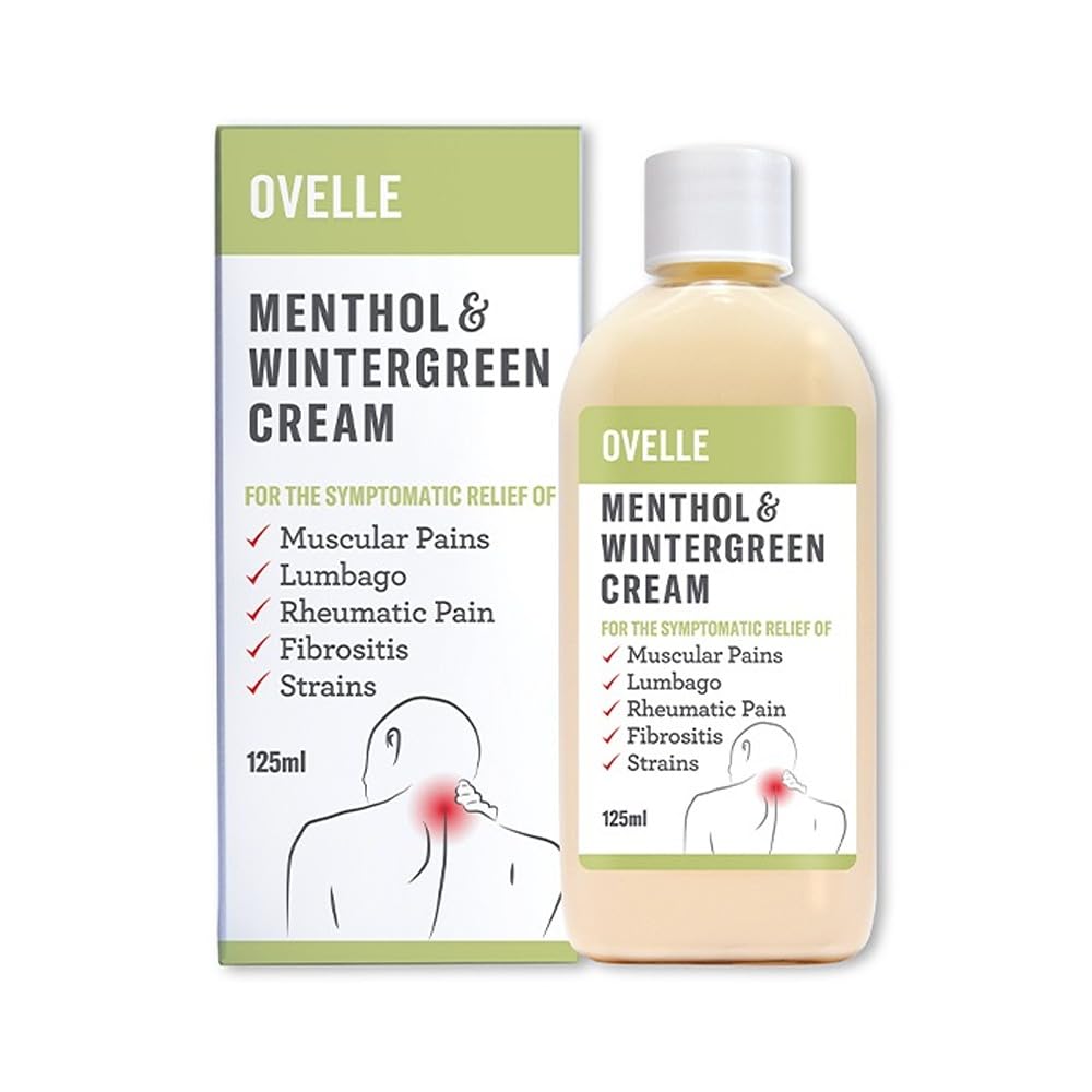 Menthol & Wintergreen Cream, 125ml - Soothing Relief for Muscle & Joint Discomfort, Cooling & Refreshing Formula