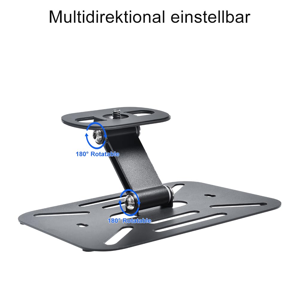 Universelle Beamer Halterung – 360° Drehbar, Aus Metall, Für Wand & Decke, Inkl. 1/4" Gewinde