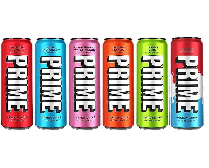 Buy Prime Energy Drink Cans 6 Flavor Variety Pack 200mg Caffeine