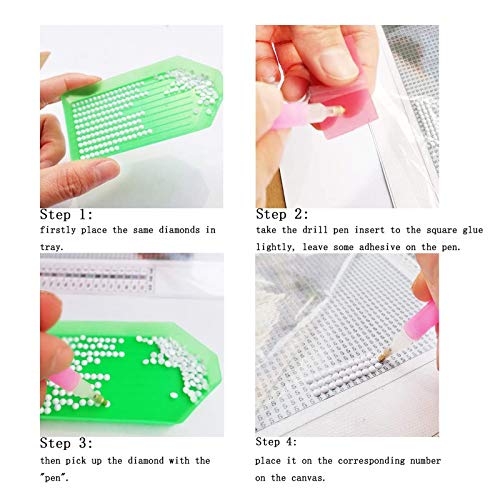 Pintura de diamante 5D DIY (conjunto por número), pintura de bordado de diamante e strass, arte de d